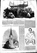 Original Old Antique Print 1848 Church Matthew City Road Lacordaire Guard Paris