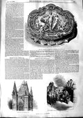Original Old Antique Print 1848 Westminster Abbey GBox Travellers Cobden 19th