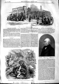Original Old Antique Print 1848 Gymnasium Primrose Hill John Quincy Adams Morok