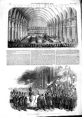 Old Antique Print 1848 Paris Elections Salle St. Jean Marrast Hotel Ville 19th