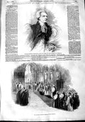 Original Old Antique Print 1848 Father John Bird Sumner Choir Canterbury Ca 19th