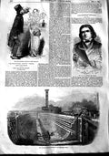 Original Old Antique Print 1848 Graving Dock Southampton Fox ham Dram- Victorian