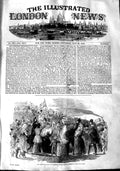 Original Old Antique Print 1848 War Between Germany Denmark Copenhagen Siers