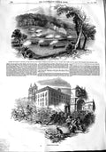 Old Antique Print 1848 Insurrection Madrid Serapaqui San Juan Alarm Ship 19th