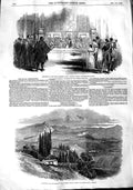Original Old Antique Print 1848 Pastrengo Marinelli Family Christening Alberta