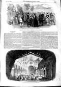Original Old Antique Print 1848 Opera Linda Chamouni Majesty Theatre Italia 19th