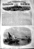 Original Old Antique Print 1848 Whitebait Fishing Boats Men Nets 19th
