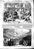 Original Old Antique Print 1848 Girdle Florimel Amoret Monk Colosseum Victorian