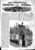 Original Old Antique Print 1848 Westminster Abbey Organ Screen Dean Stalls 19th