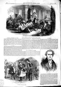 Original Old Antique Print 1848 Tailors Workshop Prison Clichy Paris Vivandiere