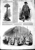 Original Old Antique Print 1848 Melingue Theatre Monte Christo Chelsea H 19th