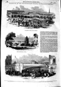 Old Antique Print 1848 Western Railway Waterloo Bridge Westminster Road 19th