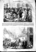 Original Old Antique Print 1848 Bivouac Boulevards Paris Attack Pantheon Siers