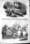 Original Old Antique Print 1848 Storming Arsenal Berlin Revolutionary Meeting