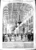 Original Old Antique Print 1848 Queen State Ball Buckingham Palace Polk 19th