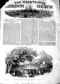 Original Old Antique Print 1848 Royal Agricultural Society York Dinner Pavilion
