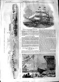 Old Antique Print 1848 Packet Ship Devonshire Dock Blackwall Bermuda Hulk 19th