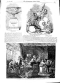Original Old Antique Print 1848 Goodwood Stewards Cup Battle Hastings Standard