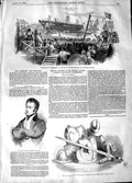 Original Old Antique Print 1848 Belnheim Ship Captain Marryat War Relics Wo 19th