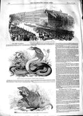 Original Old Antique Print 1848 Parade Berlin Cobra Capello Egg-Breaker Animals