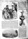Original Old Antique Print 1848 Fashion Vancouver Islands Hudson River Ya 19th