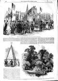 Original Old Antique Print 1848 Fete Boulogne D'Alton Obelsik Grotto Oatlands