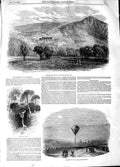 Old Antique Print 1848 Corrimulzie Balmoral Queen River Linn Dee Balloon 19th