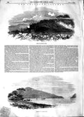 Original Old Antique Print 1848 Auckland Islands Enderby Grotto Harbour Zealand
