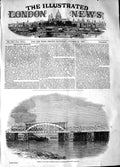 Original Old Antique Print 1848 Great Northern Railway Bardney Bridg Victorian
