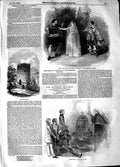Original Old Antique Print 1848 Opera Leoline Princess Theatre Brynllys Tower