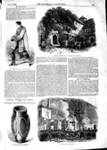Old Antique Print 1848 Reeve Lyceum Theatre Canterbury Camberwell Green 19th