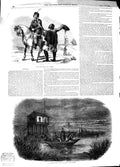 Original Old Antique Print 1848 Hungarian Noble Peasant Guard River Danube 19th