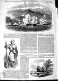 Old Antique Print 1848 Kilve Chantry Polyphemus Ship Rif Moorish Pirate 19th