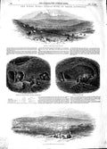 Original Old Antique Print 1848 Burra Copper-Mine Australia Mining K Victorian