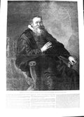 Original Old Antique Print 1848 Portrait Burgomaster Rembrandt Fine Art 19th