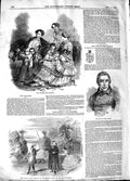 Original Old Antique Print 1848 John Barrow Paris Fashion Adelphi Theatr 19th