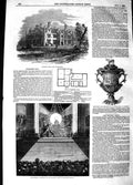 Old Antique Print 1848 Stanfield Hall Wymondham Electric Light Trafalgar 19th
