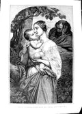 Original Old Antique Print 1848 Paul Delaroche Fine Art Portrait Holy Family