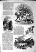 Original Old Antique Print 1849 Charles Lamb Theatre Blackwall Bridge Railway