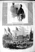 Original Old Antique Print 1849 Earl Dalhousie India Medical Hospital C 19th