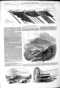 Original Old Antique Print 1849 GMine Brazil Morro Velho Cachoeira Gamba 19th
