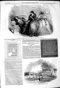 Original Old Antique Print 1849 Opera Theatre Drouet Pauper Tooting Tessellated