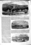 Original Old Antique Print 1849 Monterey California Columbia River Fort George
