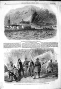 Antique Old Print *3166 1849 Floods Inverness Scotland Count Chambord Paris