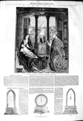 Old Antique Print 1849 St. Luke Virgin Child Highton'S Electric Telegraph 19th