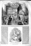 Old Antique Print 1849 Marble Statue President'S Elysee Nationale Paris 19th