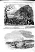Original Old Antique Print 1849 Spelthorne Coursing Club Hampton Court Park