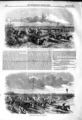 Original Old Antique Print 1849 Liverpool Steeple Chase Horse Racing Equinox
