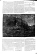 Original Old Antique Print 1849 Scene Mountains Chief Funeral en Times Danby