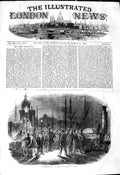 Original Old Antique Print 1849 Embarkation Sir. Napier Dover Ships Fine Art